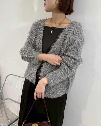10月19日ライブ cafune<br> loop yarn knit jacket