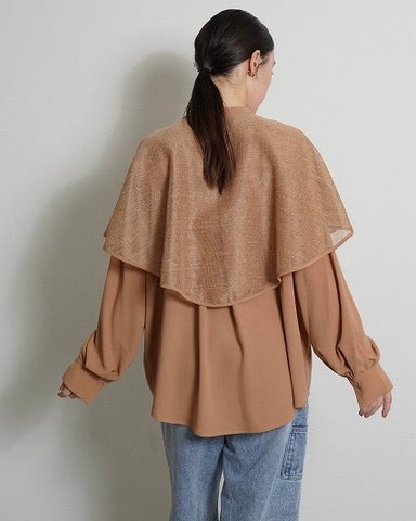 CYAN TOKYO<br>ラメメッシュケープレイヤーシャツ