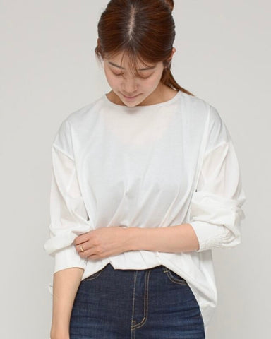Praia<br>袖シャーリングティラウス