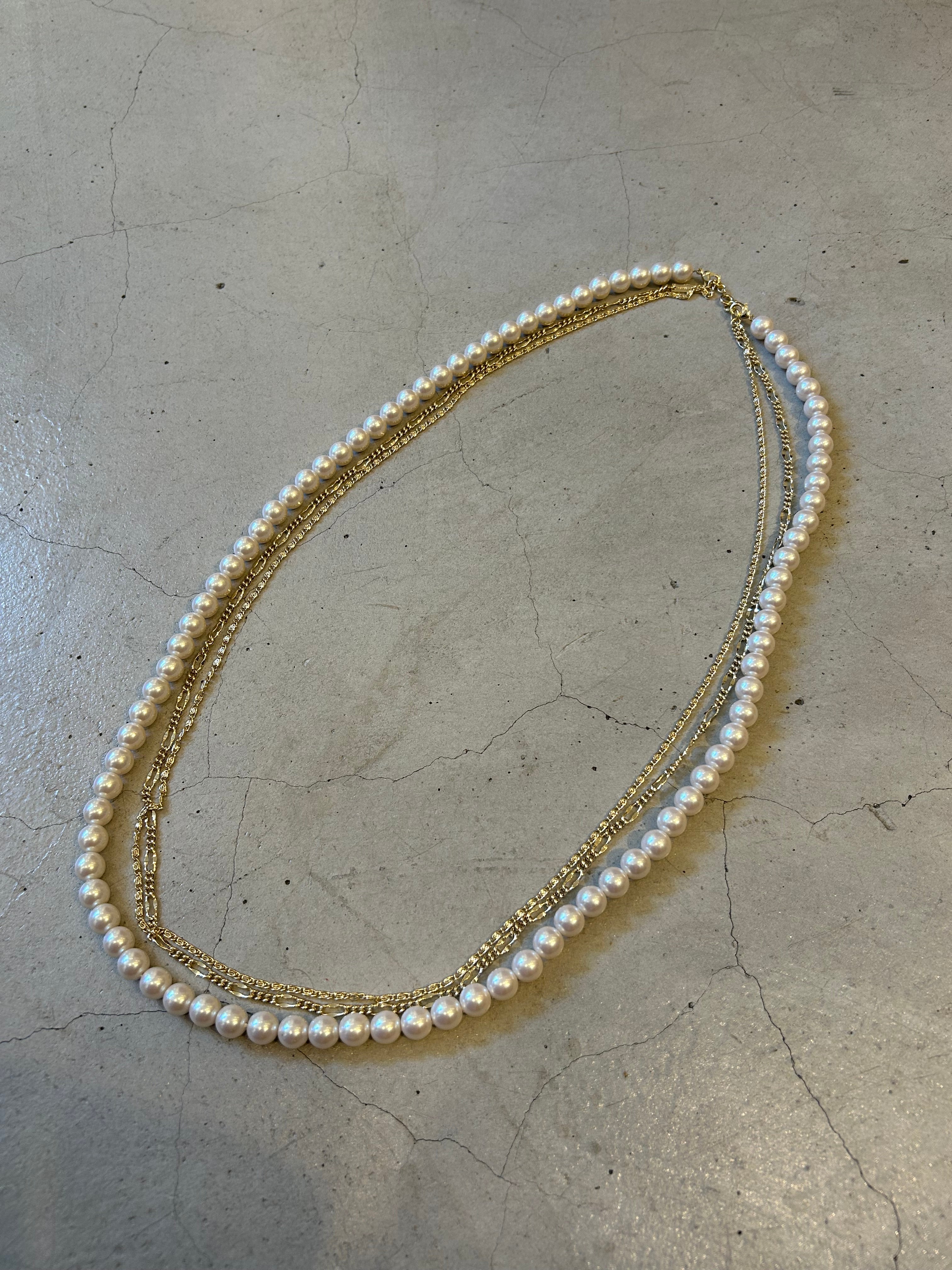 Sea'ds Mara <br> Layer pearl long necklace
