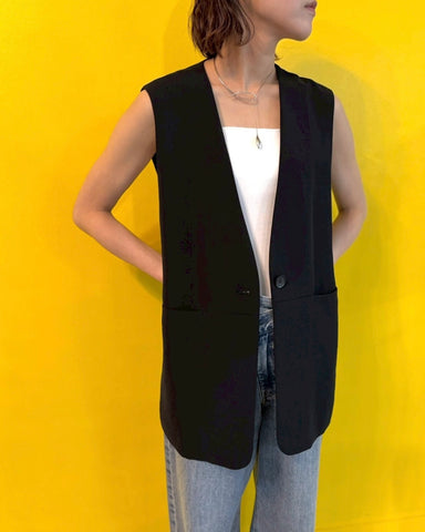 cafune<br>drape washer V neck gilet