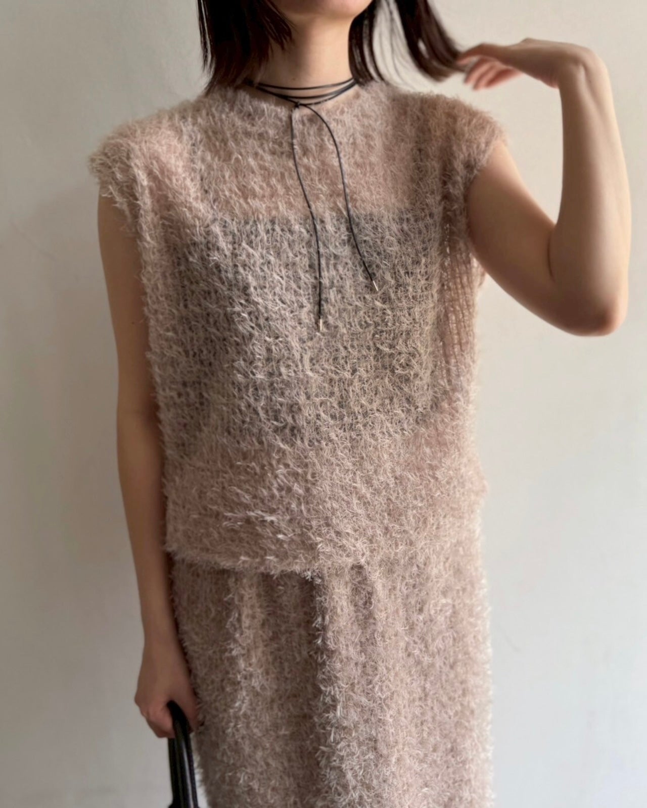 cafune<br>feather tulle french pullover