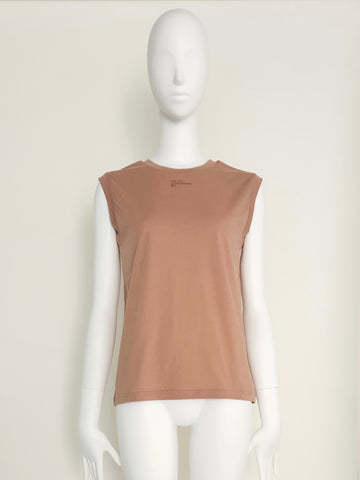 Boutique Ordinary<br> Sheer Sleeveless Logo T-shi