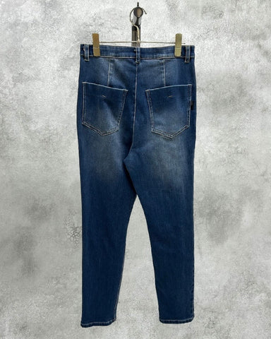 ayane予約<br>裏起毛スキニーデニムパンツ　レギュラー丈