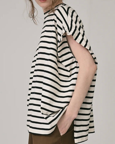 Herencia<br>バックリボンボーダーカットソー