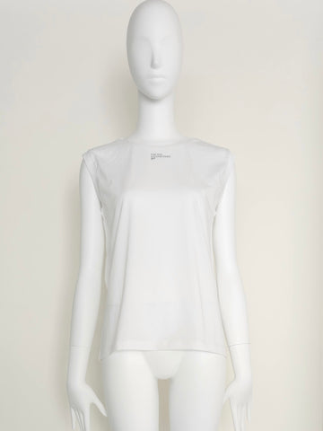 Boutique Ordinary<br> Sheer Sleeveless Logo T-shi