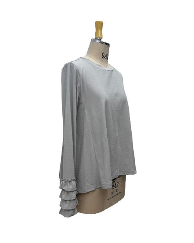 ayane予約<br> フリルカフフレアロンT