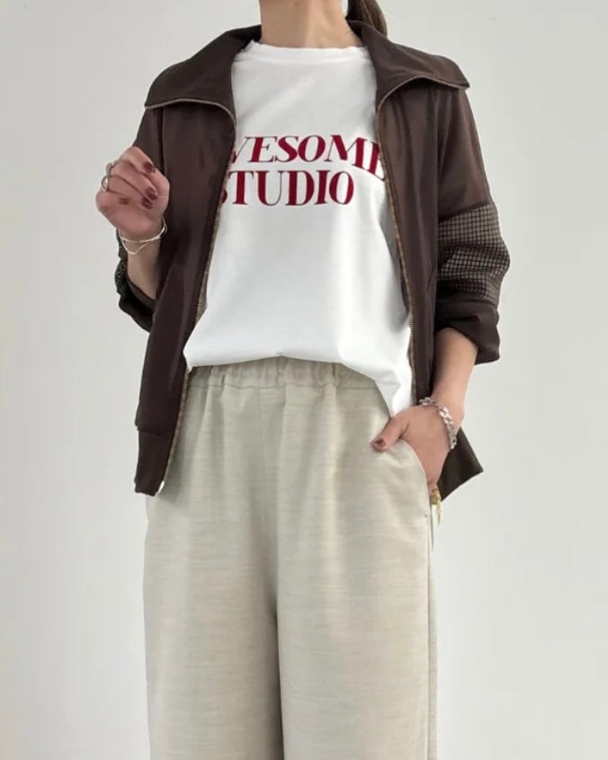 6月12日ライブ mink chair<br>フロッキー加工ロゴ半袖Tシャツ
