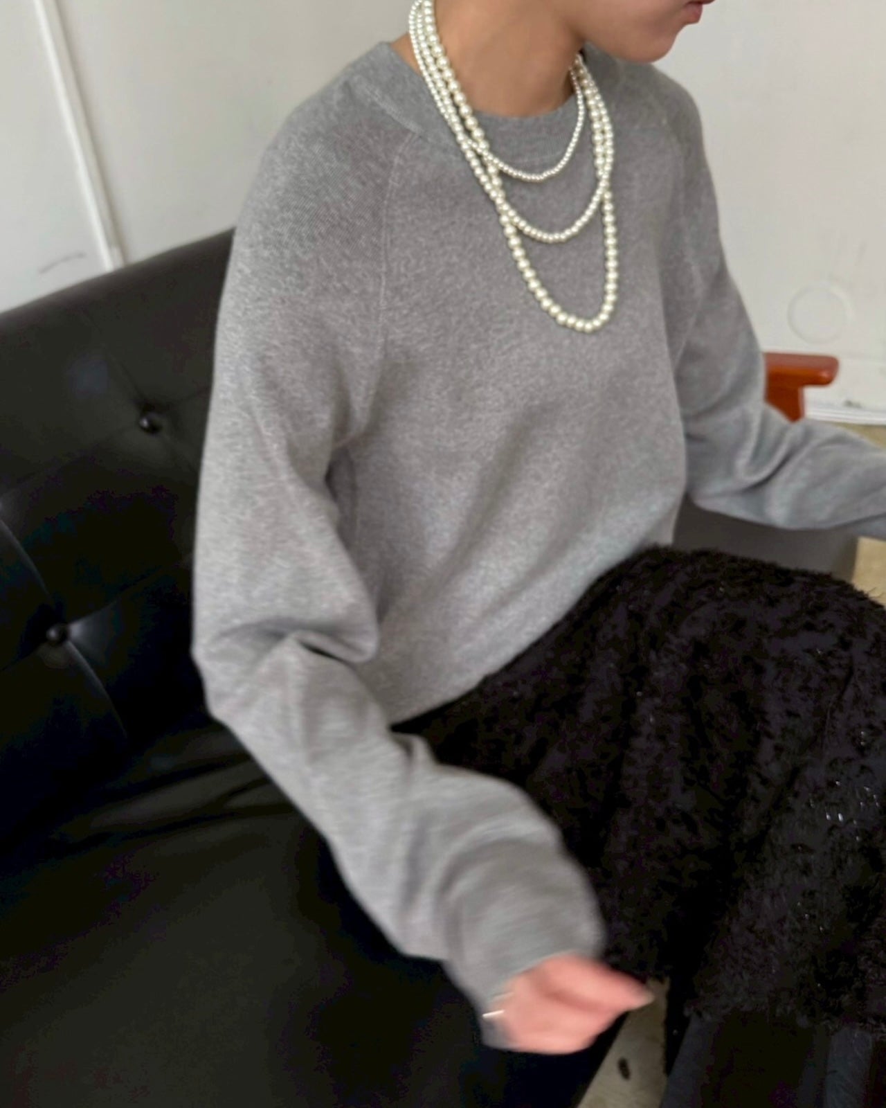 cafune<br> cotton cashmere sweat knit