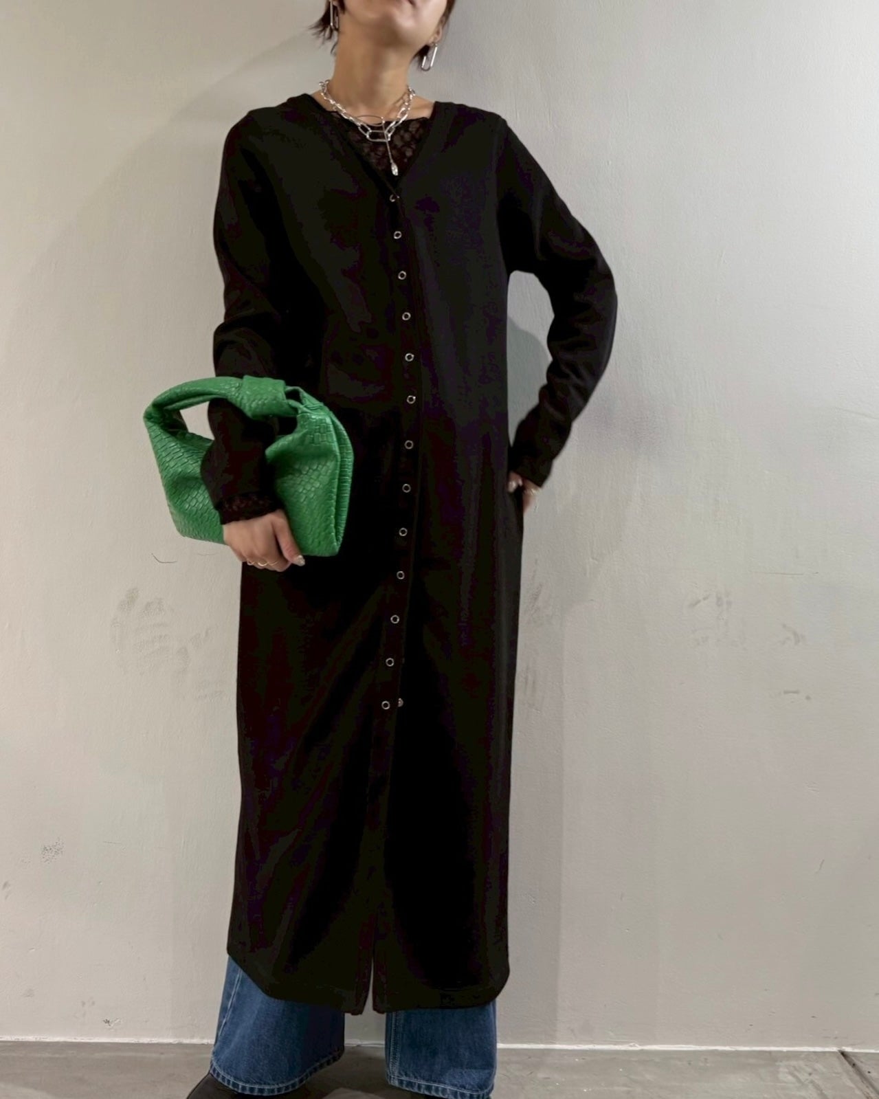 10月13日ライブ<br>cafune<br> 2way rib long cardigan