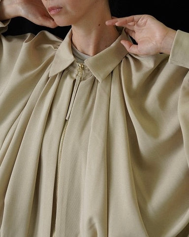 CYAN TOKYOご予約<br> ラウンドギャザードルマンブルゾン