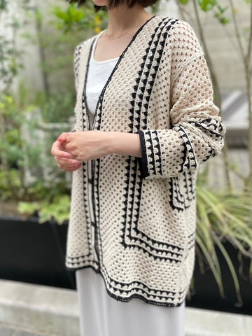 cafune<br>crochet knit cardigan