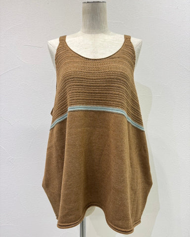 CYAN TOKYOご予約<br> １ライン透かしニットタンク