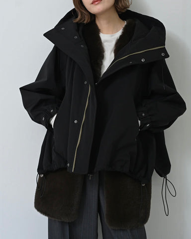 11月16日ライブ HERENCIA<br> Tech Coat & Faux Fur Vest