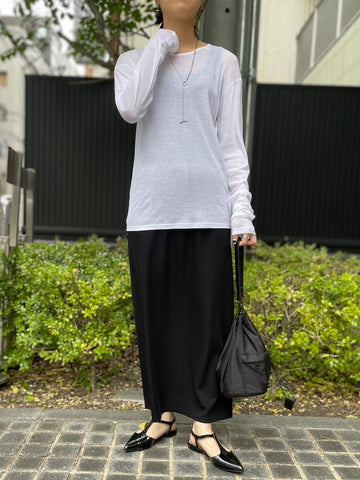 cafune<br>cotton gauze crew neck tops