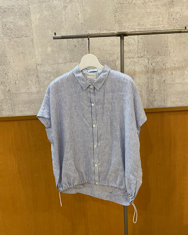 BLUE FRONCE<br>裾ドロストリネンシアーシャツ