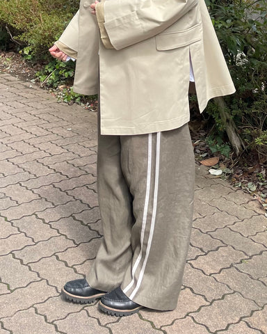 2月27日ライブ BLUE FRONCE<br>リネン片側ラインパンツ