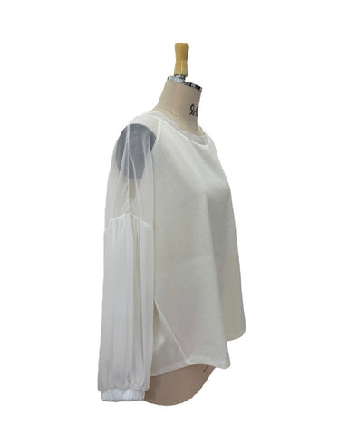 ayane予約<br>シフォンスリーブプルオーバー