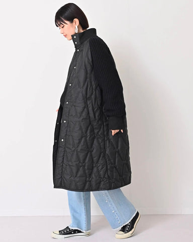 Herencia<br> High neck quilted knit coat