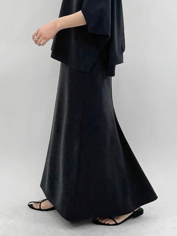 cafune<br>mat double knit back flare skirt