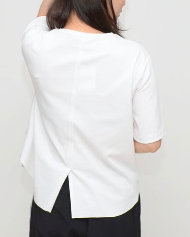 Praia<br> ソフトポンチバックスリットTシャツ