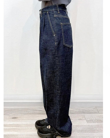 INDIMARK<br>センタープレス ワイドデニム