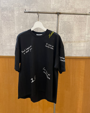 Praia<br>刺繍&プリントロゴ半袖Tシャツ