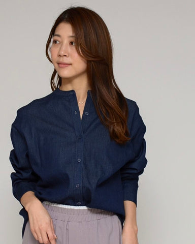 3月6日ライブ<br>Praia<br> コンバーチブル・ダンガリーブラウス