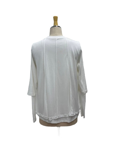 ayane予約<br> シアーレイヤードフレアリブロンT