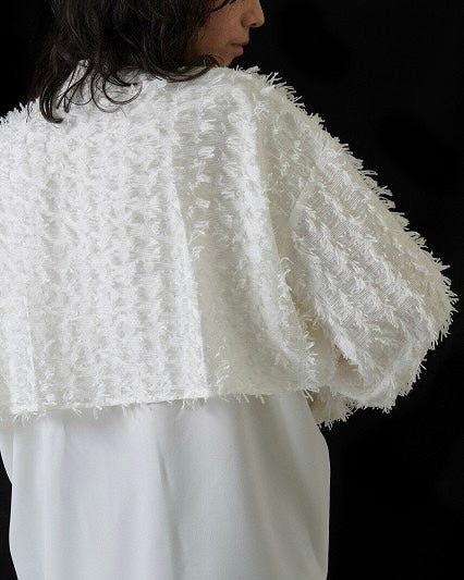 CYAN TOKYOご予約<br> フリンジジャカードコンビシャツ