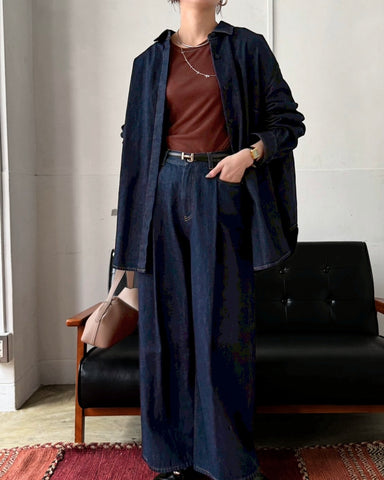 9月21日ライブ cafune<br> 9oz denim cocoon shirt