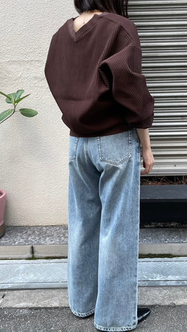 cafune<br>Vネックリブカーディガン