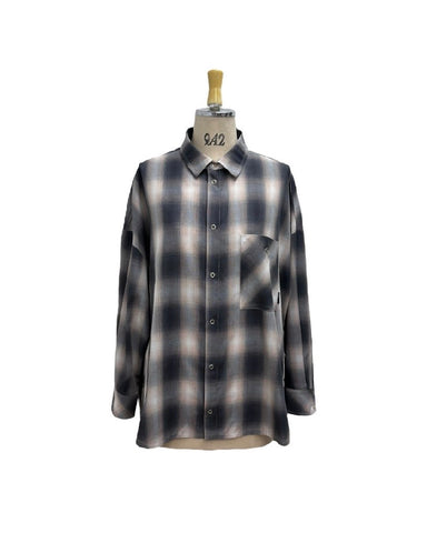 ayane予約<br> コットンチェックシャツ