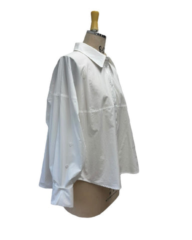 ayane予約<br>ボタンタックスリーブシャツ