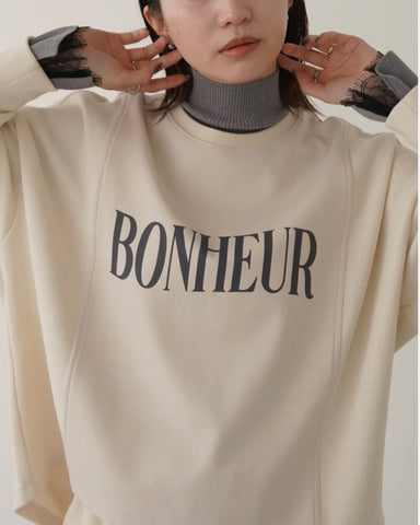 mink chair<br> レースレイヤードスリーブニット