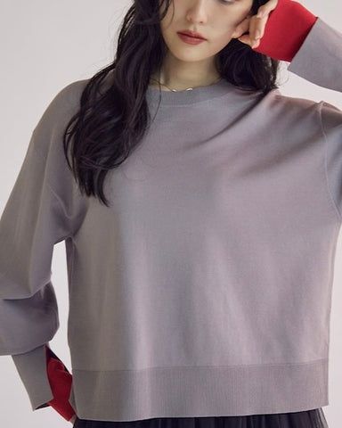 11月16日ライブ SUGAR ROSE<br>袖口カラー配色ニットTOPS