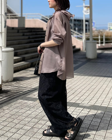 3月23日ライブ mink chair<br>シアーフーディブラウス