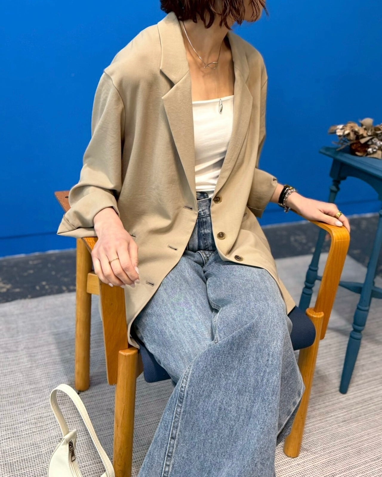 cafune<br>drape washer tailored jacket