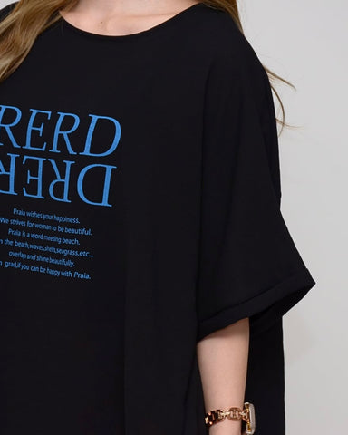 Praia<br> フハク梨地・反転ロゴTシャツ