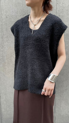 cafune<br> V neck boucle combi vest