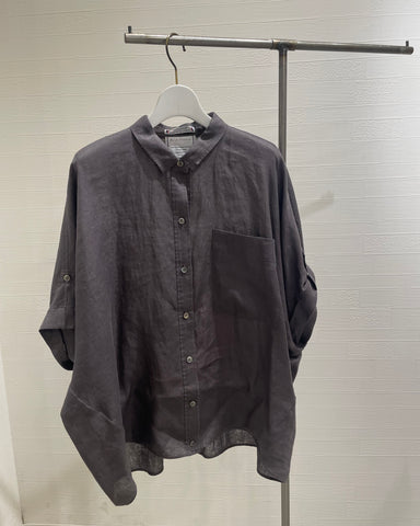BLUE FRONCE<br>オーバーサイズドルマンリネンシャツ