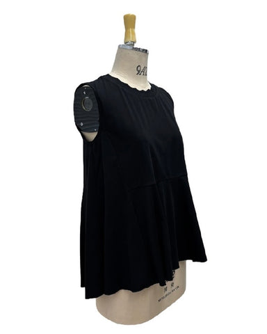 ayane予約<br> 襟ぐりニットフレアタンクトップ