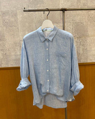 インスタライブ BLUE F RONCE <br>無地リネンシャツ