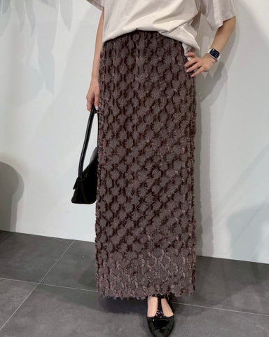 7月17日ライブcafune<br>fringe jacquard tight skirt