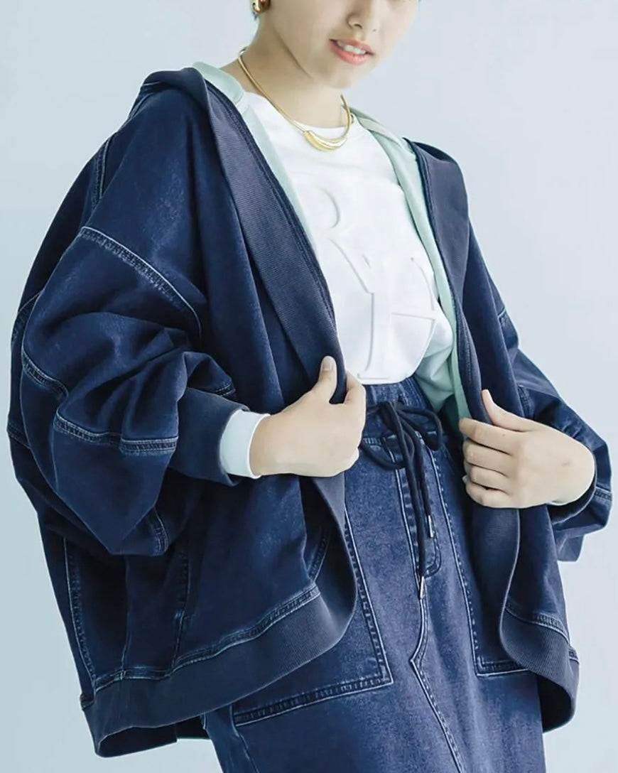 8月27日ライブ<br> INDKNIT デニム フーディー