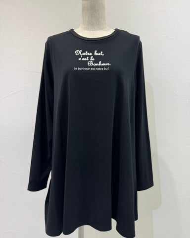 CYAN TOKYOご予約<br> フレアチュニックロゴL/S T