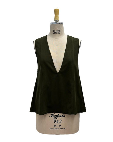 ayane予約<br> ストレッチジョーゼット深Vベスト