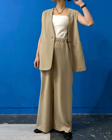 cafune<br>drape washer V neck gilet