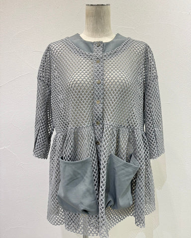 CYAN TOKYOご予約<br> BIGメッシュギャザーブルゾン