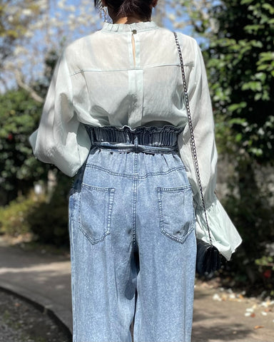 cafune <br> tencel denim easy pants